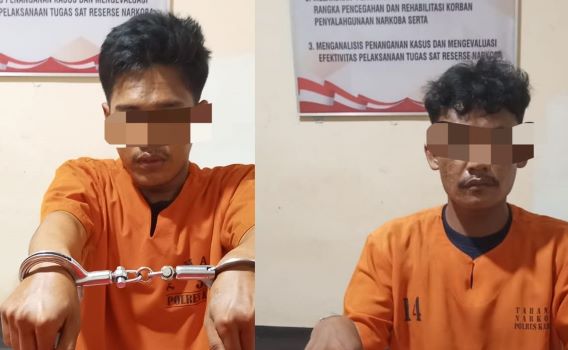 Satnarkoba Polres Kampar Tangkap Dua Pelaku Narkoba di Dua Tempat Berbeda
