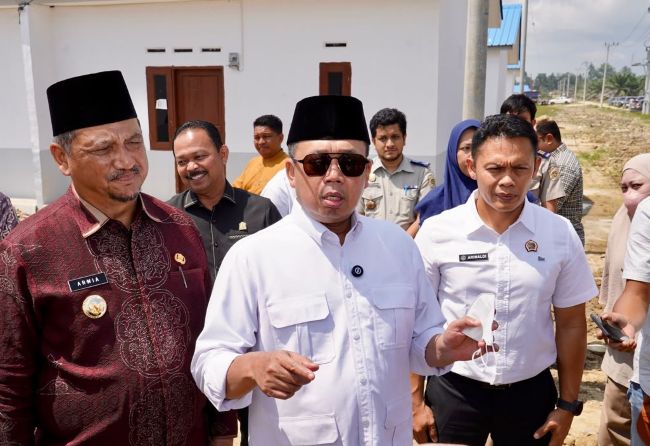 Menteri Nusron Tinjau Kesiapan Lahan Hunian Tetap Pasca Bencana Banjir Aceh Tamiang
