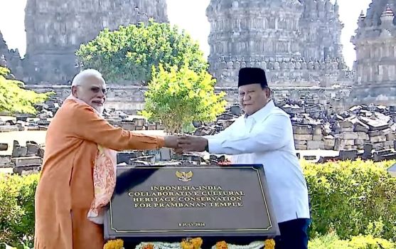 Presiden Prabowo dan PM India Resmikan Kolaborasi Pemugaran Candi Prambanan